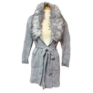 NEVER WORN - Nado Size Medium Cardigan with Faux Fur